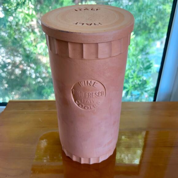 Vintage Italian Terracotta Wine Cooler with Lid – Vino Fresco Italy - Picture 5 of 14